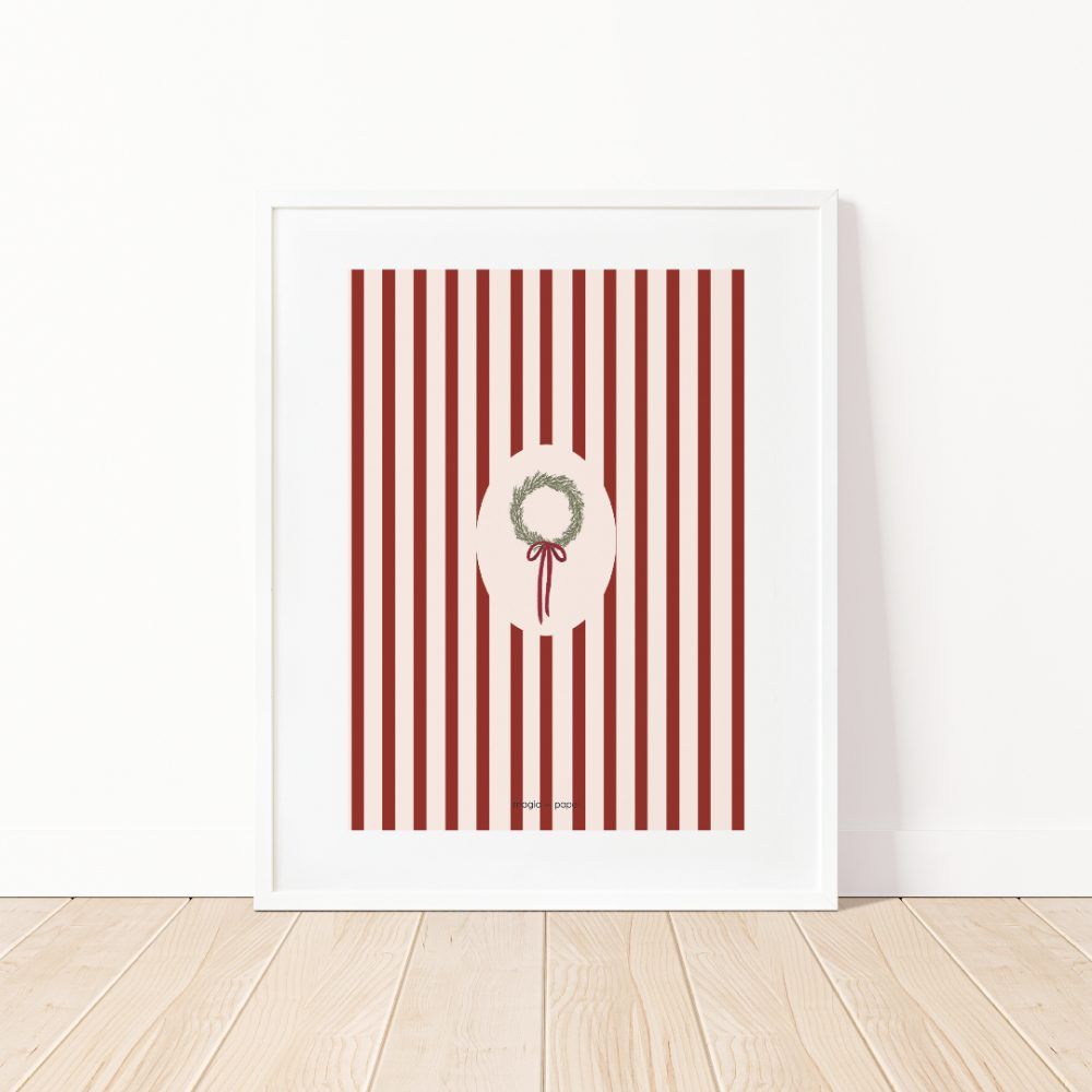 lamina-corona-navidad-rayas